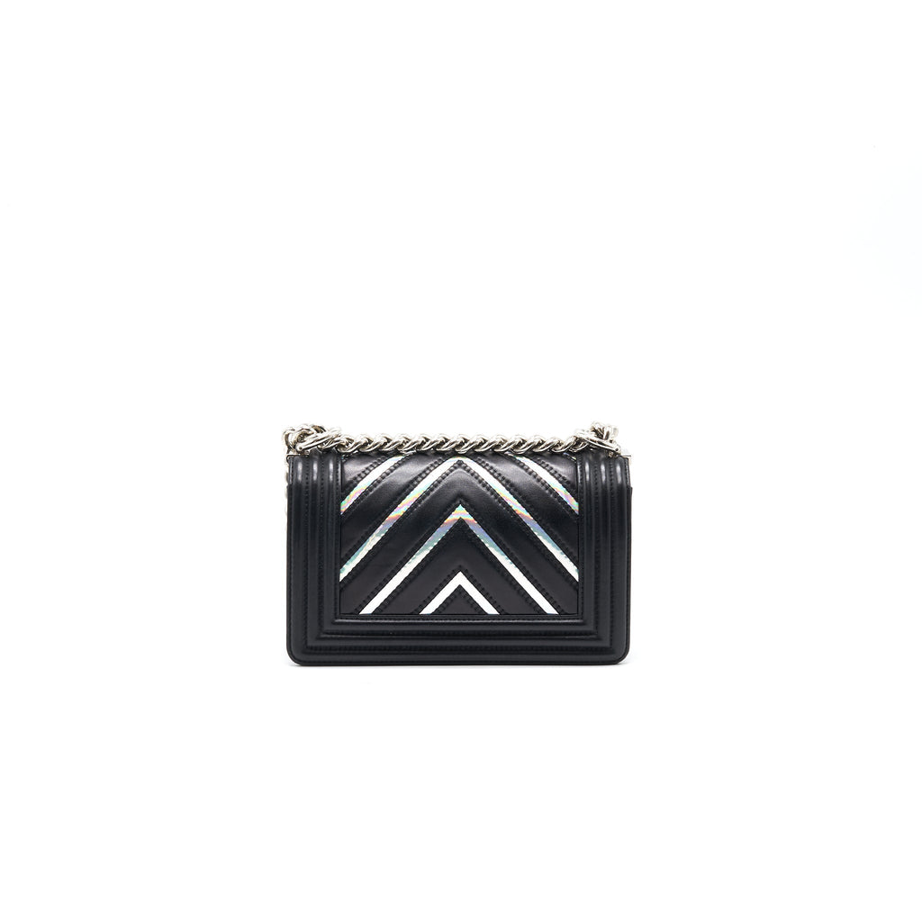 Chanel Small Chevron Le boy Lambskin Black