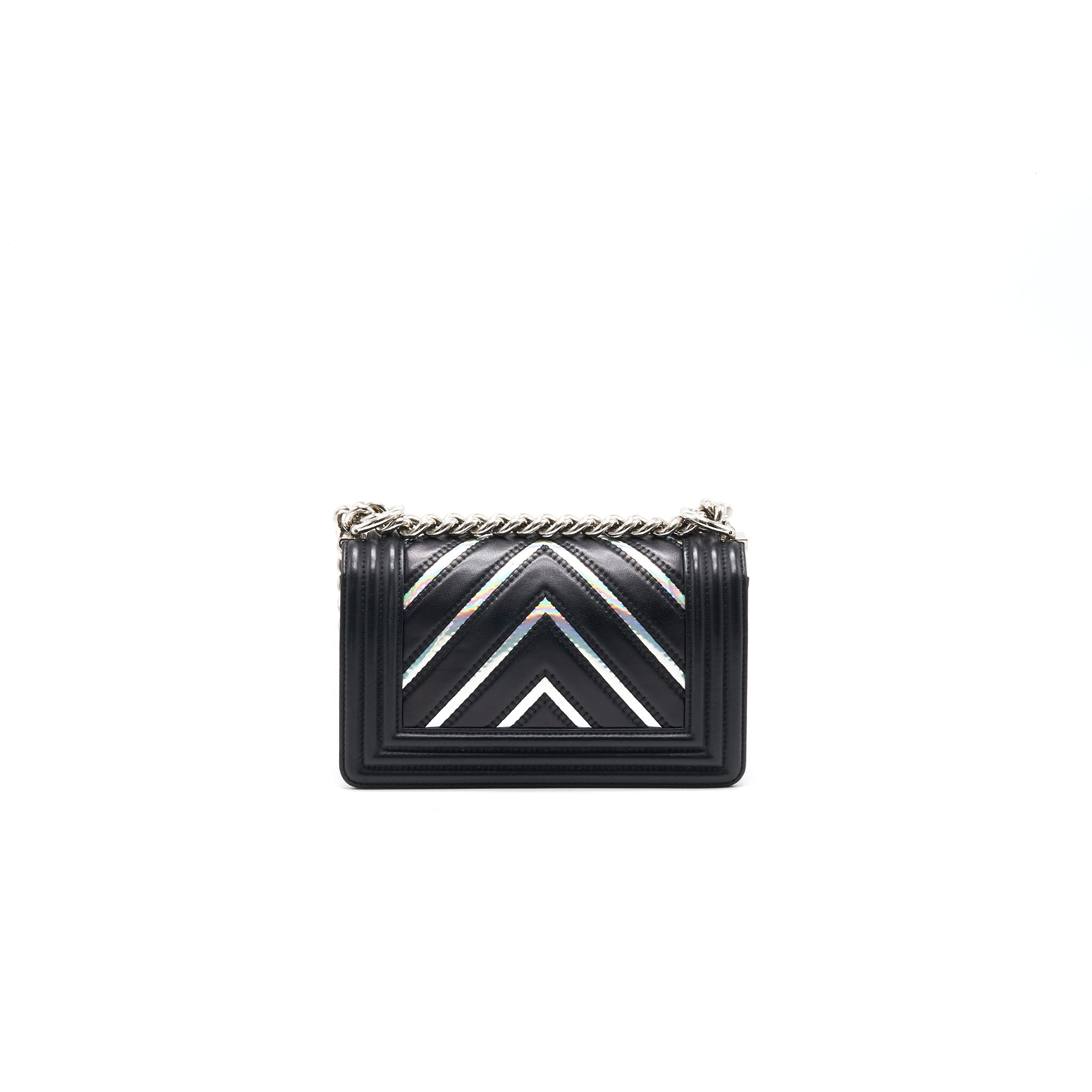 Chanel Small Chevron Le boy Lambskin Black