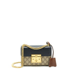 Gucci Small Padlock Shoulder Bag GG Supreme Canvas / Black GHW