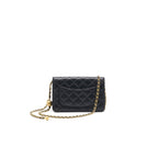 Chanel Lambskin Quilted CC Pearl Crush Wallet on Chain Black GHW