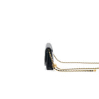 Chanel Lambskin Quilted CC Pearl Crush Wallet on Chain Black GHW