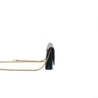 Chanel Lambskin Quilted CC Pearl Crush Wallet on Chain Black GHW