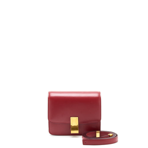 Celine Small Classic Bag In Box Calfskin Red
