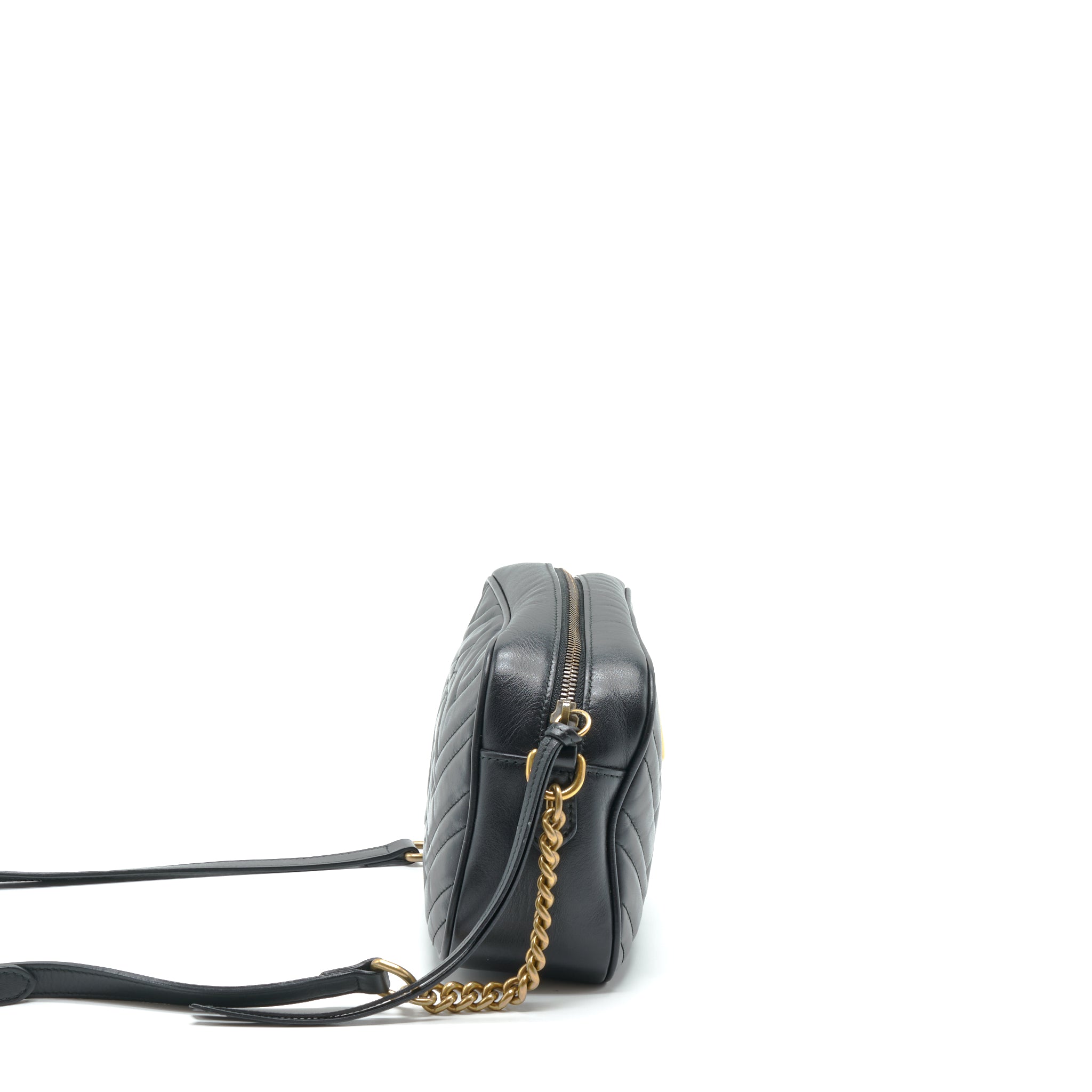 Gucci GG Marmont Matelasse Shoulder Bag Black GHW