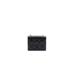 Chanel Caviar Small Flap Wallet With Chain