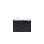 Chanel Pearl Flap Bag Lambskin Black
