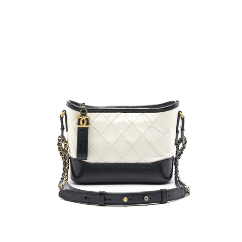 Chanel Small Gabrielle Hobo Bag White/ Black