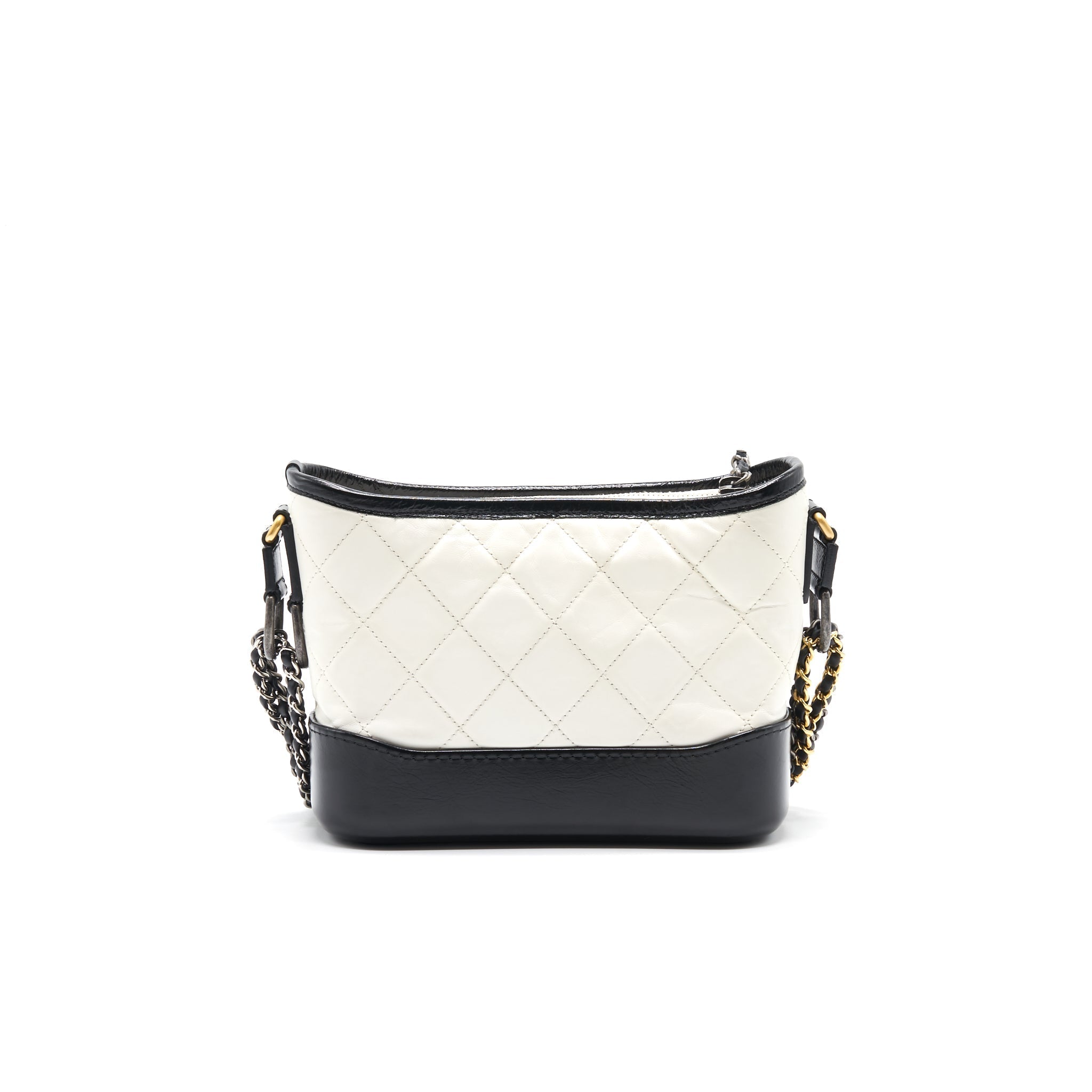 Chanel Small Gabrielle Hobo Bag White/ Black