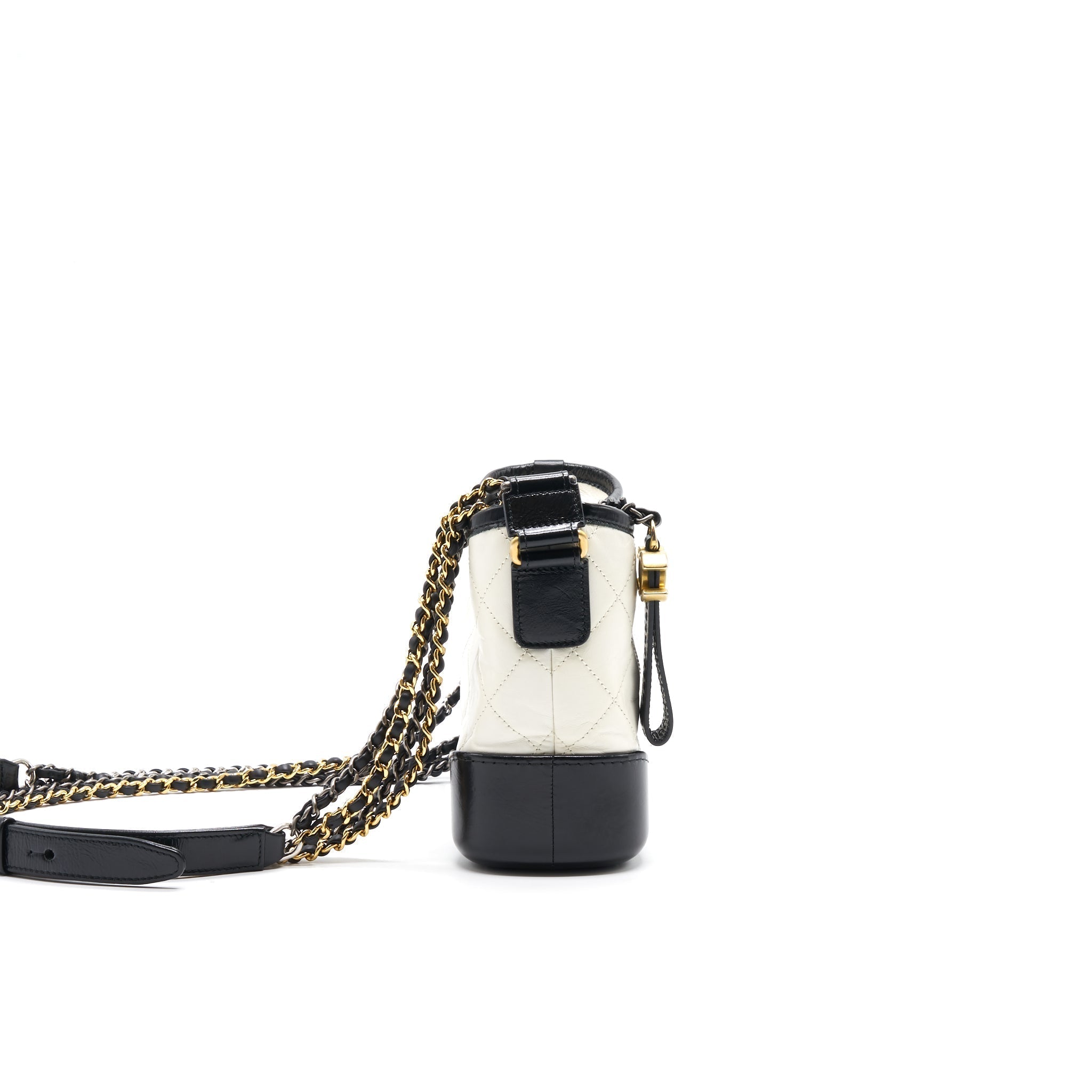 Chanel Small Gabrielle Hobo Bag White/ Black