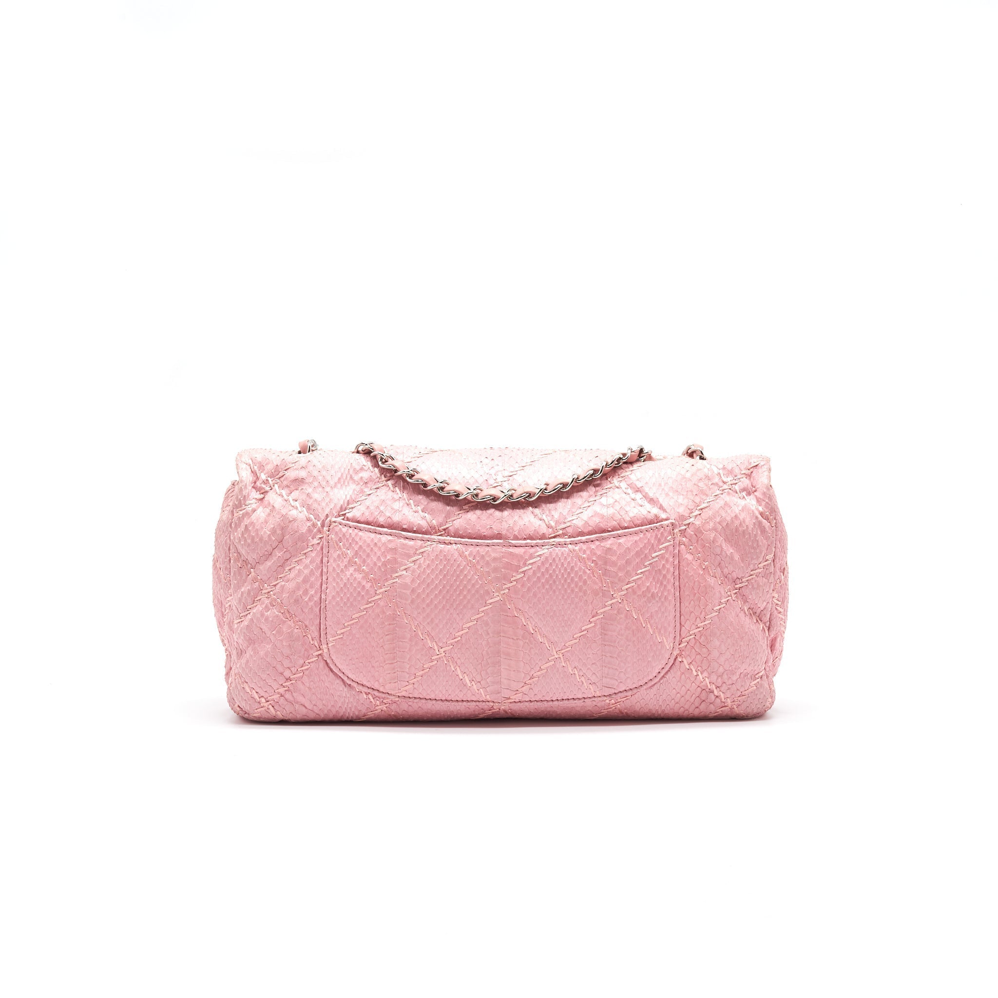 Chanel Python Skin Flap Bag Pink