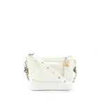 Chanel Small Gabrielle Hobo Bag Calfskin White Multicolour Hardware