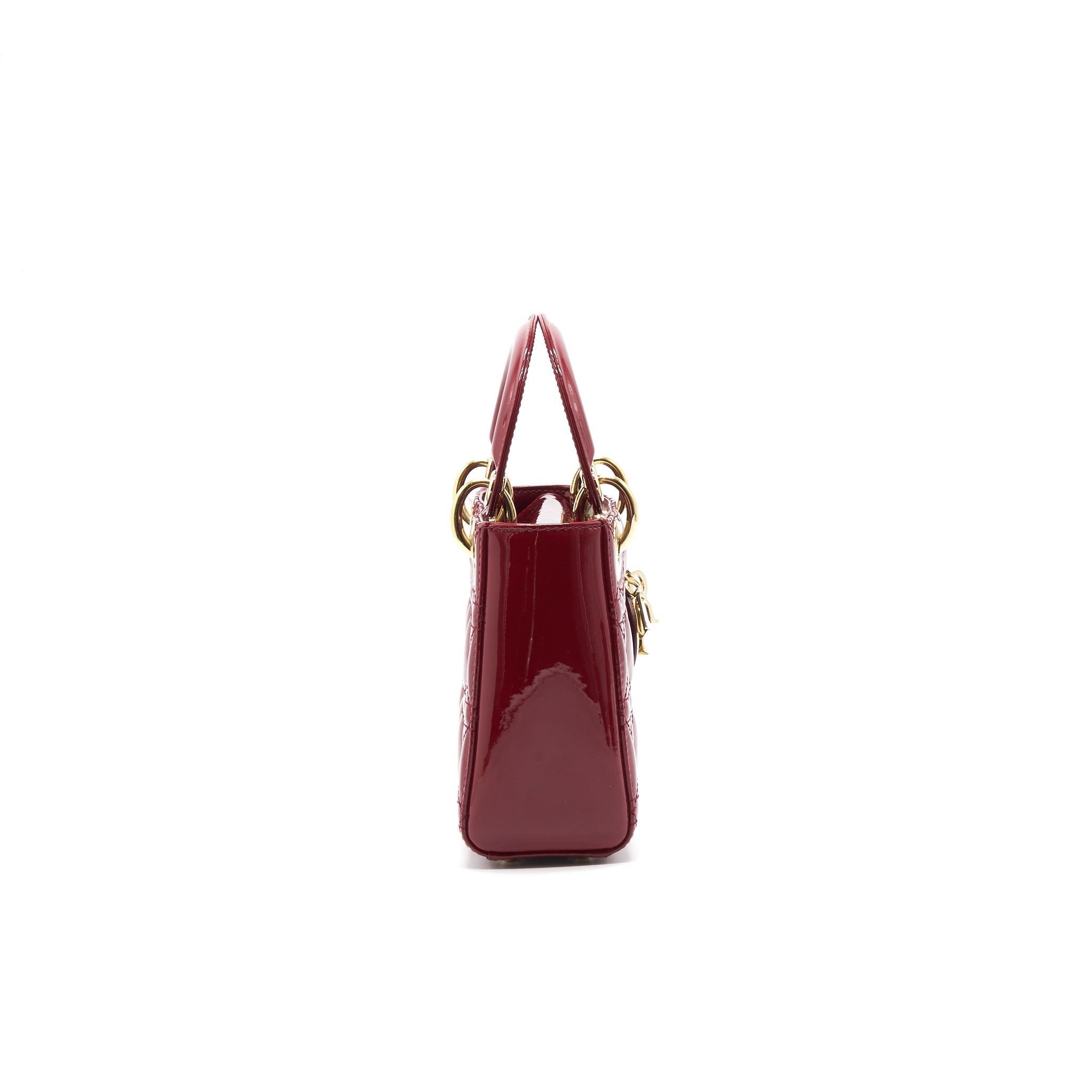 Dior Mini Lady Dior Patent Leather Red with GHW