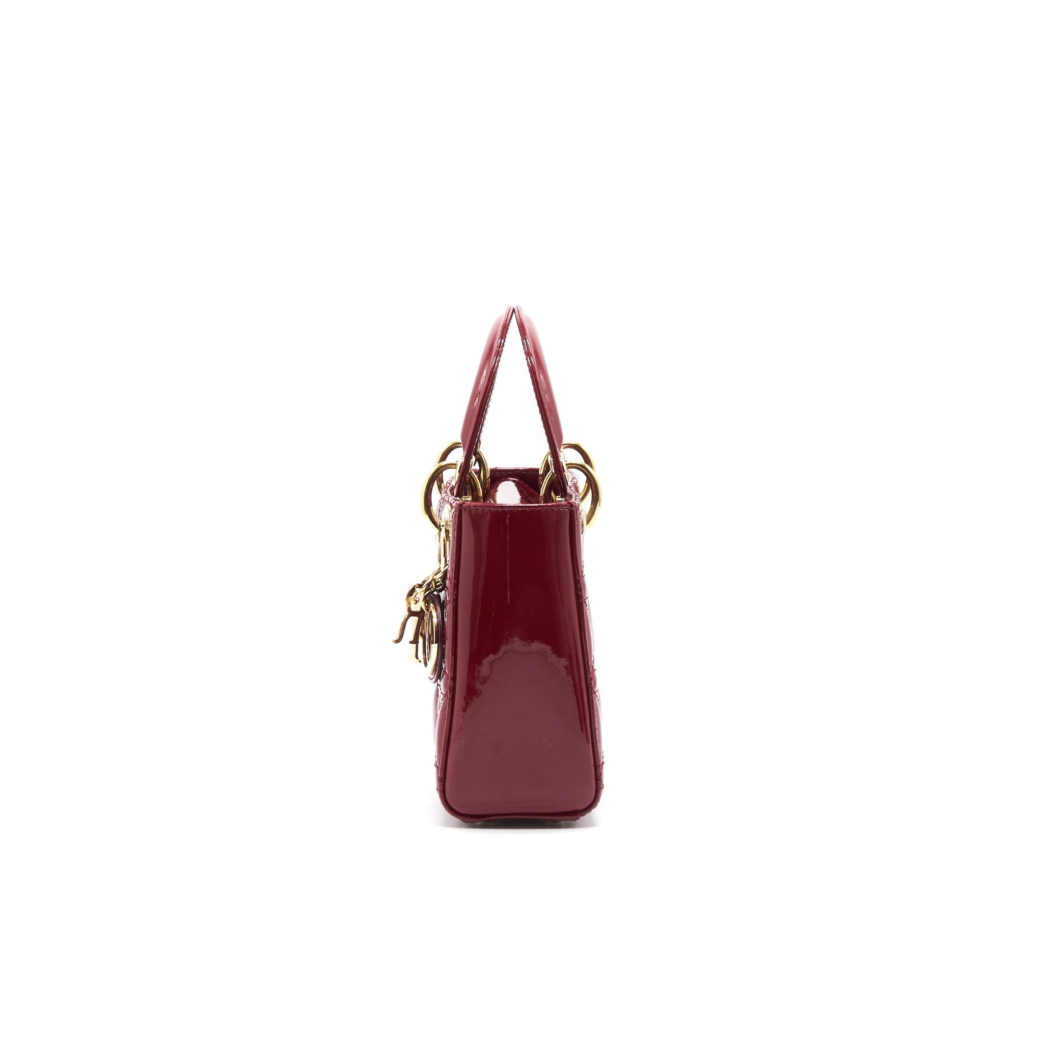 Dior Mini Lady Dior Patent Leather Red with GHW