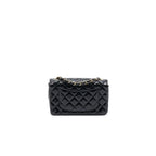 Chanel Mini Rectangular Flap Bag Patent Leather Black with LGHW