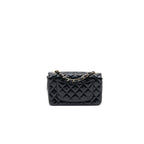 Chanel Mini Rectangular Flap Bag Patent Leather Black with LGHW