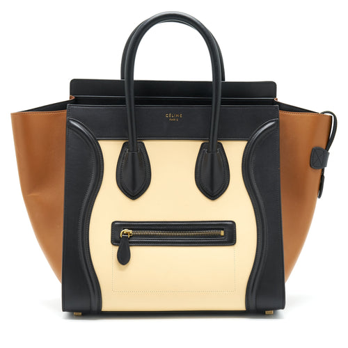 Celine Mini Luggage Bag Calfskin Multicoloured