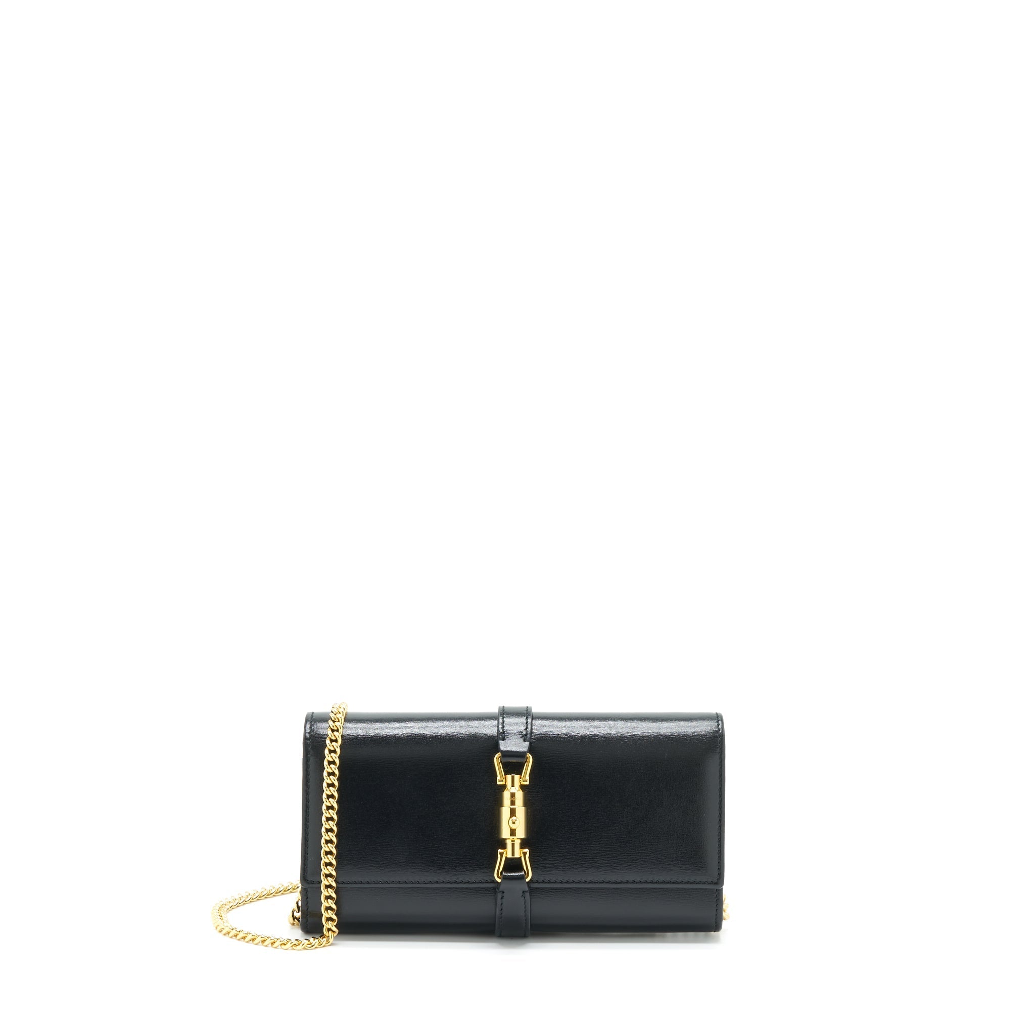 Gucci Jackie 1961 Chain Wallet Black GHW