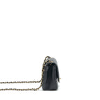 Chanel Mini Square Chevron Flap Bag Black LGHW