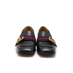 Gucci Leather Mini Heel Loafer Size 35.5