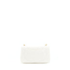 Chanel Pearl Crush Mini Rectangular Flap Bag Lambskin White GHW (Microchip)