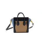 Celine Nano Luggage Bag Multi Color Beige/ Blue /Black