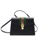 GUCCI SYLVIE MEDIUM TOTE BAG BLACK GHW