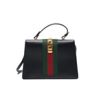 GUCCI SYLVIE MEDIUM TOTE BAG BLACK GHW