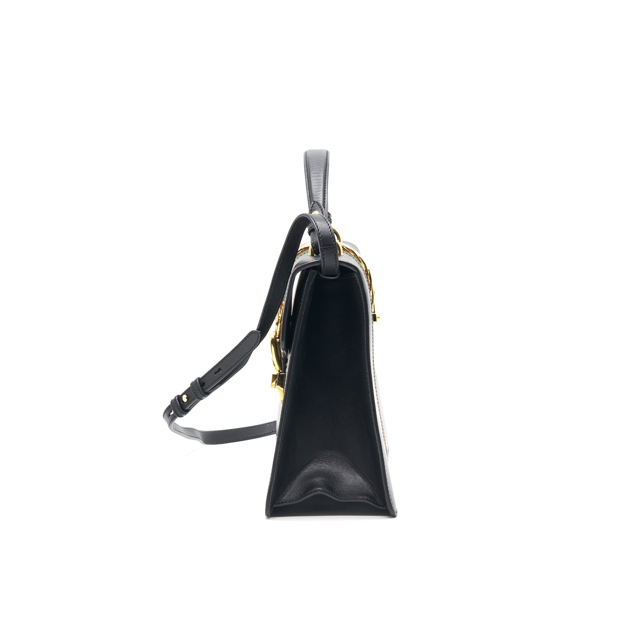 GUCCI SYLVIE MEDIUM TOTE BAG BLACK GHW