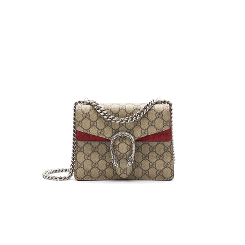 GUCCI DIONYSUS GG SUPREME MINI BAG RED