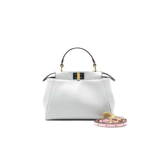 FENDI PEEKABOO ICONIC MINI LIGHT BLUE