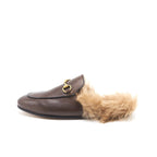 GUCCI Princetown Leather Slipper Dark Brown Size37.5