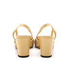 CHANEL SLING BACK BEIGE & BLACK SIZE38