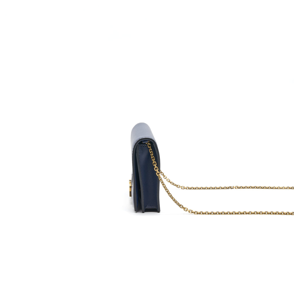 Dior J'a dior Wallet on Chain Navy GHW