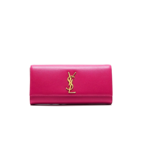YSL / Saint Laurent Clutch Pink with GHW