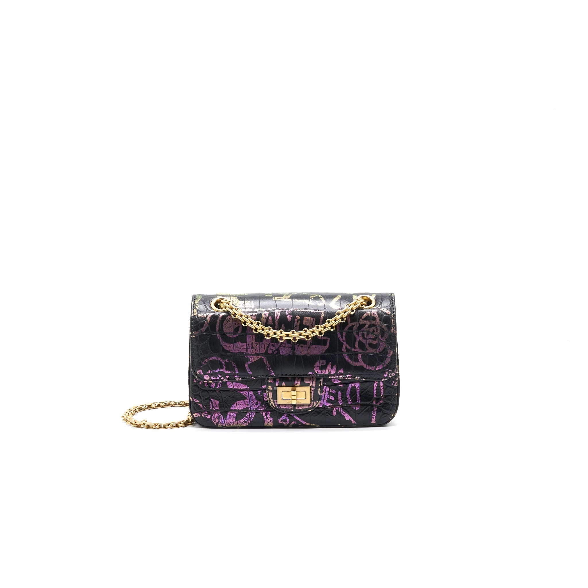 Chanel Small 2.55 Reissue Croc Embossed Leather Flap Bag