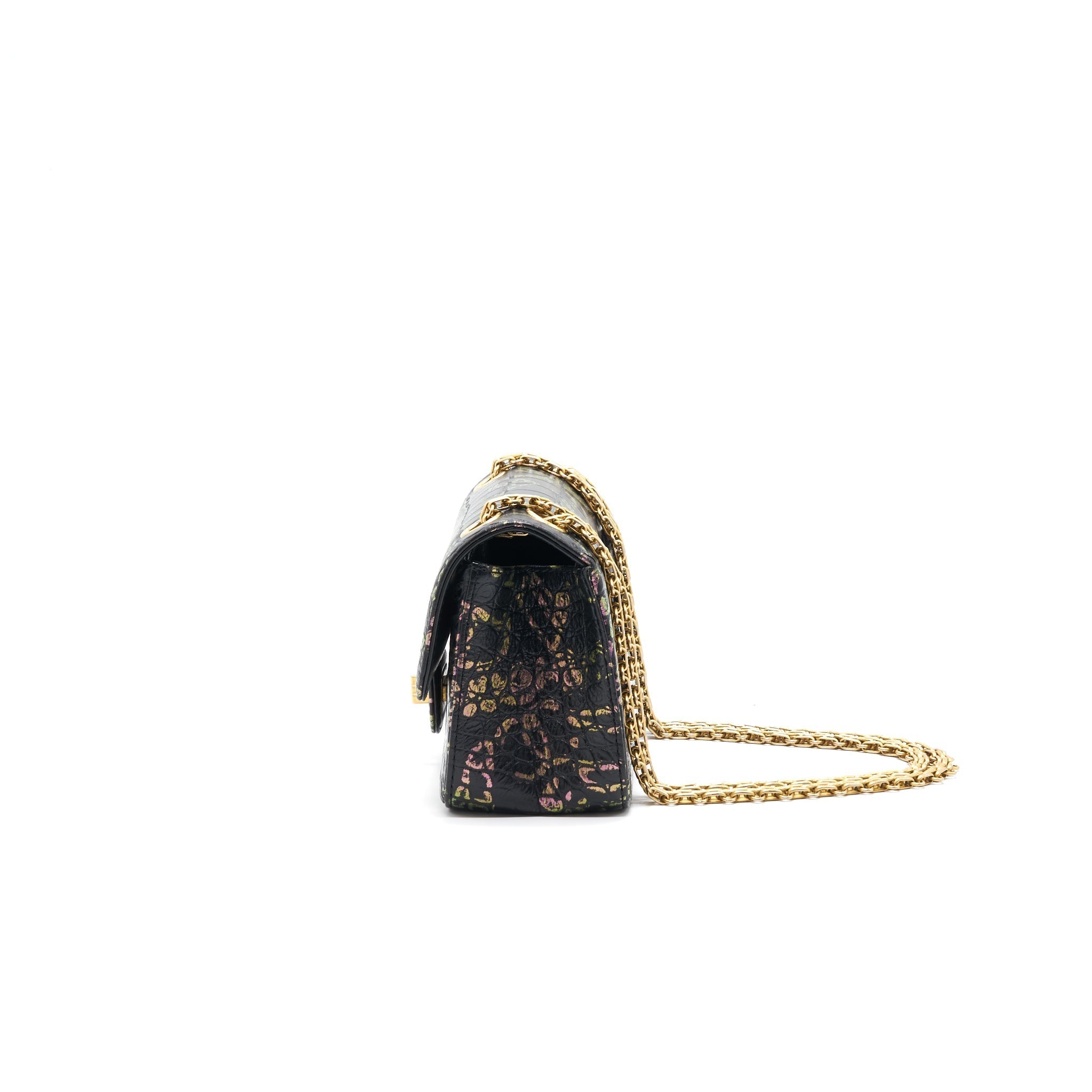 Chanel Small 2.55 Reissue Croc Embossed Leather Flap Bag