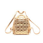 Dior Mini Backpack Lambskin Metallic Champagne