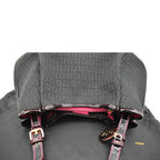 FENDI Zucchino Print Canvas Shopping Tote Bag Black