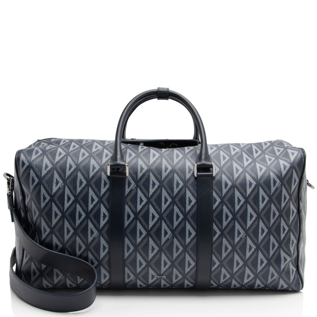 Dior CD Diamond Coated Canvas Lingot Duffle Bag (SHF-xwDGyq)