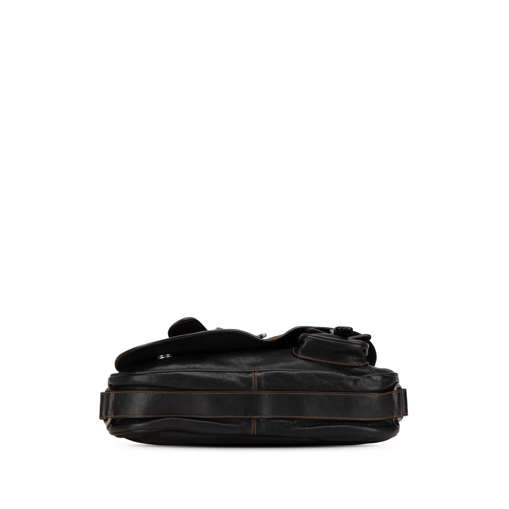 Dior Calfskin Gaucho Double Saddle Shoulder Bag (SHG-XIEEW1)