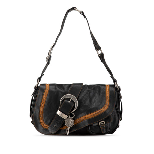 Dior Calfskin Gaucho Double Saddle Shoulder Bag (SHG-XIEEW1)