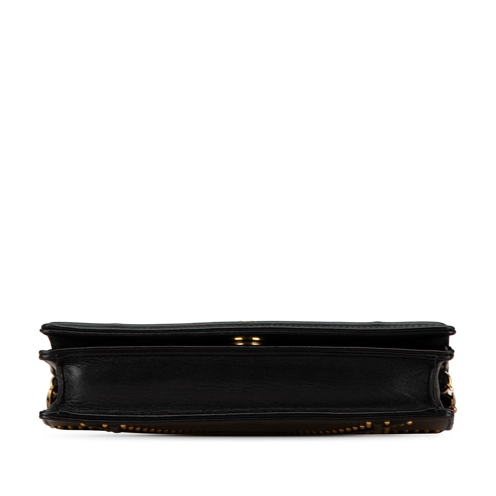 Dior Calfskin Studded Diorama Wallet on Chain (SHG-3HE9MF)