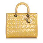 Dior Cannage Lady Dior Patent Leather Tote (SHG-25997)