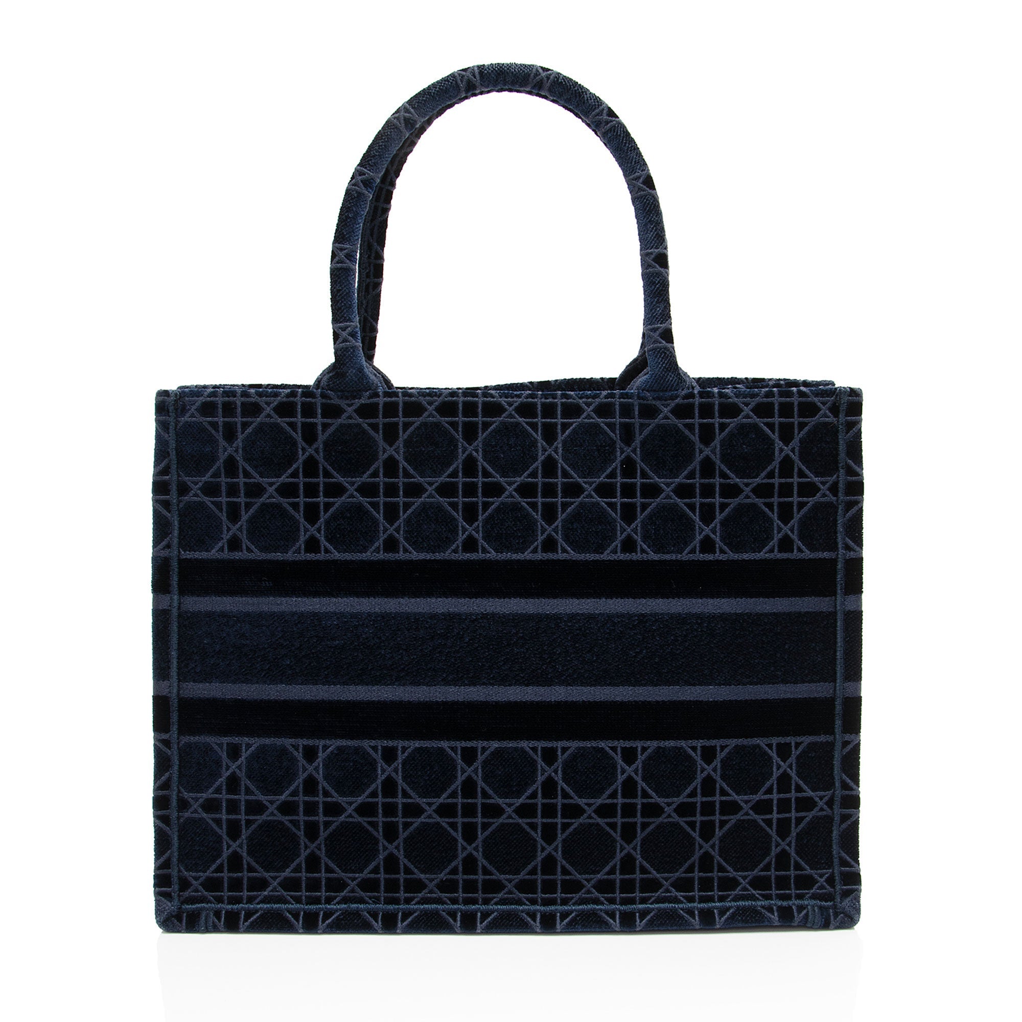 Dior Velvet Cannage Medium Book Tote (SHF-4XXPop)