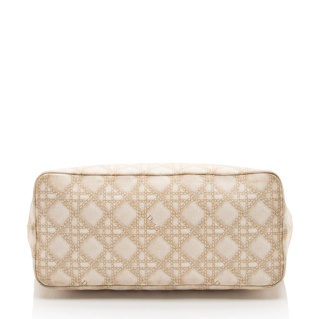 Dior Canvas Knot Cherie Shopping Tote (SHF-87QxeJ)