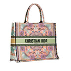 Dior Cruise Large Lights Embroidered Multicolor Canvas Book Tote (SHG-FQZtOd)