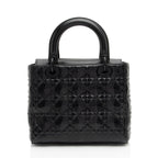 Dior Diamond Calfskin Lady Dior Medium Tote (SHF-39Dale)