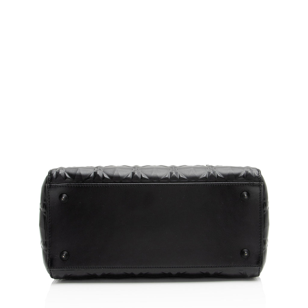 Dior Diamond Calfskin Lady Dior Medium Tote (SHF-39Dale)