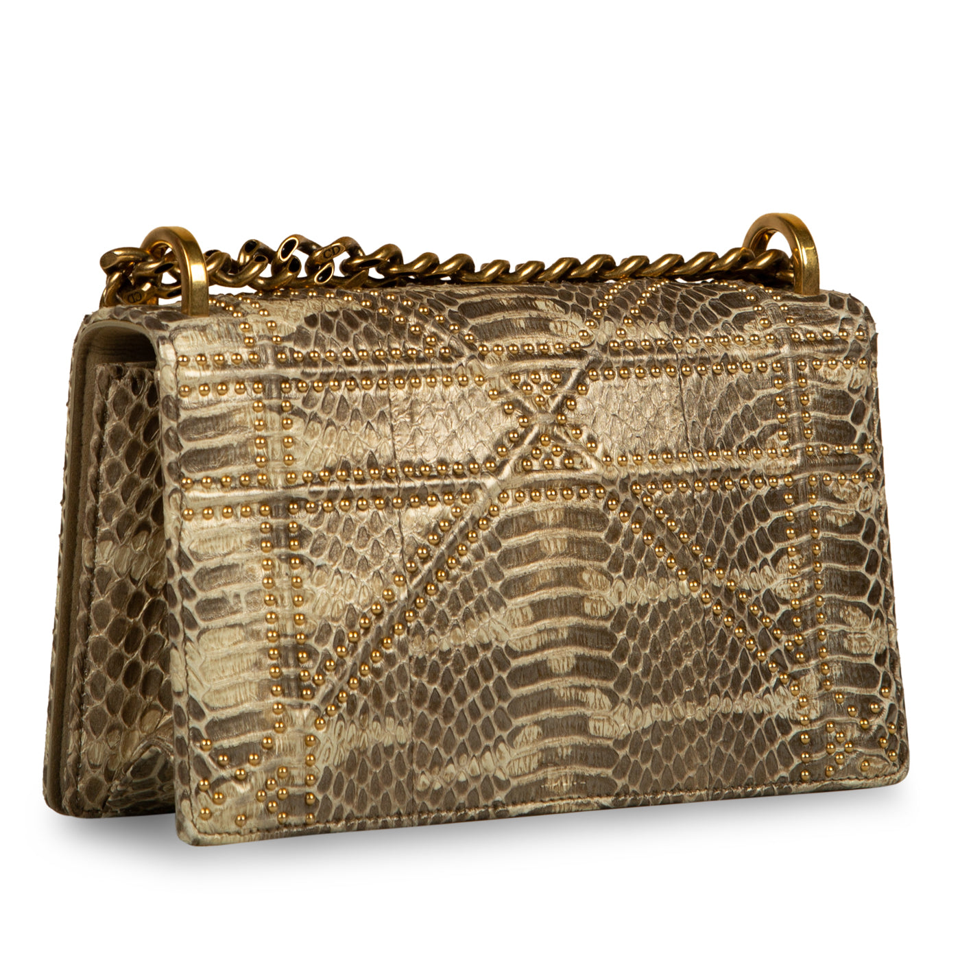 Dior Small Studded Diorama - Python