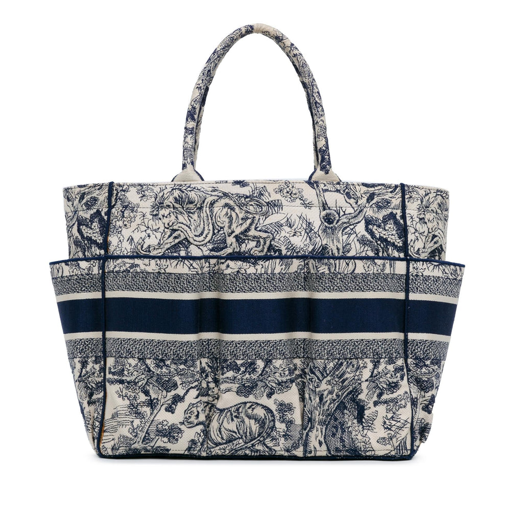 Dior Embroidered Toile De Jouy Catherine Tote (SHG-onfvYr)